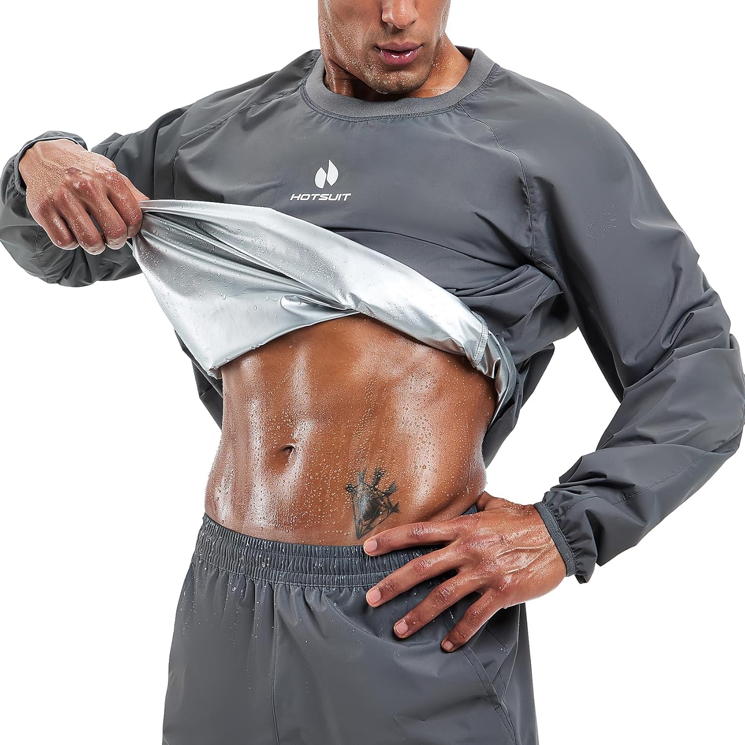 Men's Sauna Suit - Durable Sweat-Enhancing Workout Jacket for Gym & Boxing