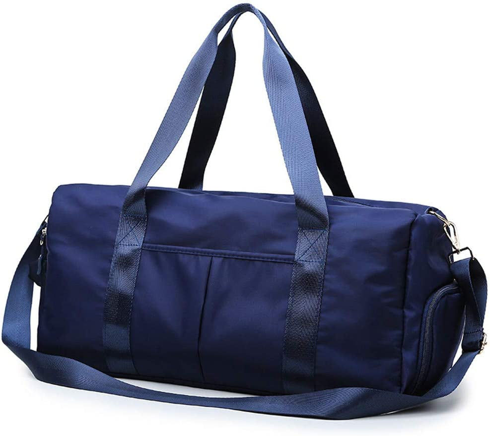 Sports Gym Bag for Women or Men Travel Duffel Bag with Wet Pocket and Shoes Compartment for Training Swim Yoga(Blue)