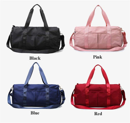 Sports Gym Bag for Women or Men Travel Duffel Bag with Wet Pocket and Shoes Compartment for Training Swim Yoga(Blue)