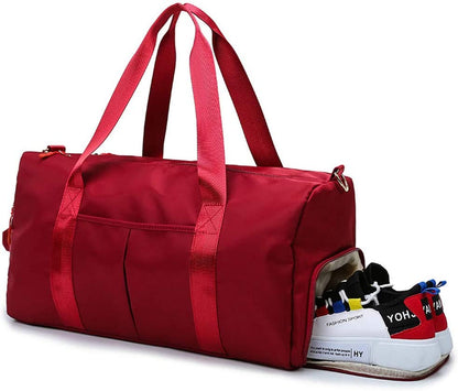 Sports Gym Bag for Women or Men Travel Duffel Bag with Wet Pocket and Shoes Compartment for Training Swim Yoga(Blue)