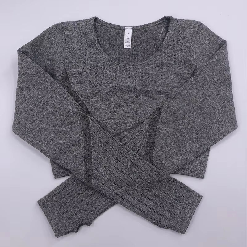 2021 New Active Wear Sets Women Workout Clothes Gym Wear Tracksuits Yoga Jogging Track Outfit Legging Long Sleeves Shirts Suits