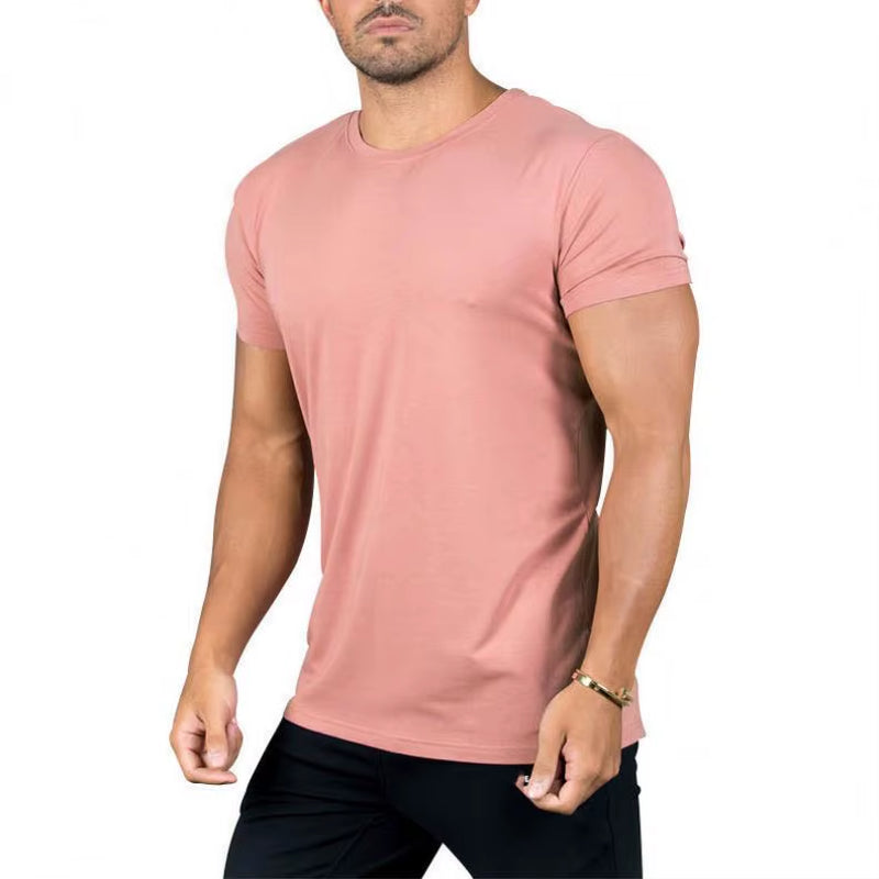 Wholesale Custom Workout Bamboo T Shirt Gym Athletic Male Sport Wear Active Fitness Men Gym Wear