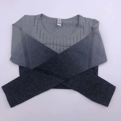 2021 New Active Wear Sets Women Workout Clothes Gym Wear Tracksuits Yoga Jogging Track Outfit Legging Long Sleeves Shirts Suits