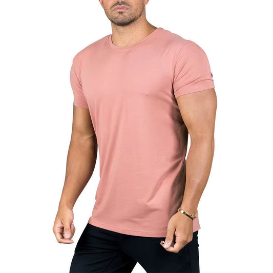 Wholesale Custom Workout Bamboo T Shirt Gym Athletic Male Sport Wear Active Fitness Men Gym Wear