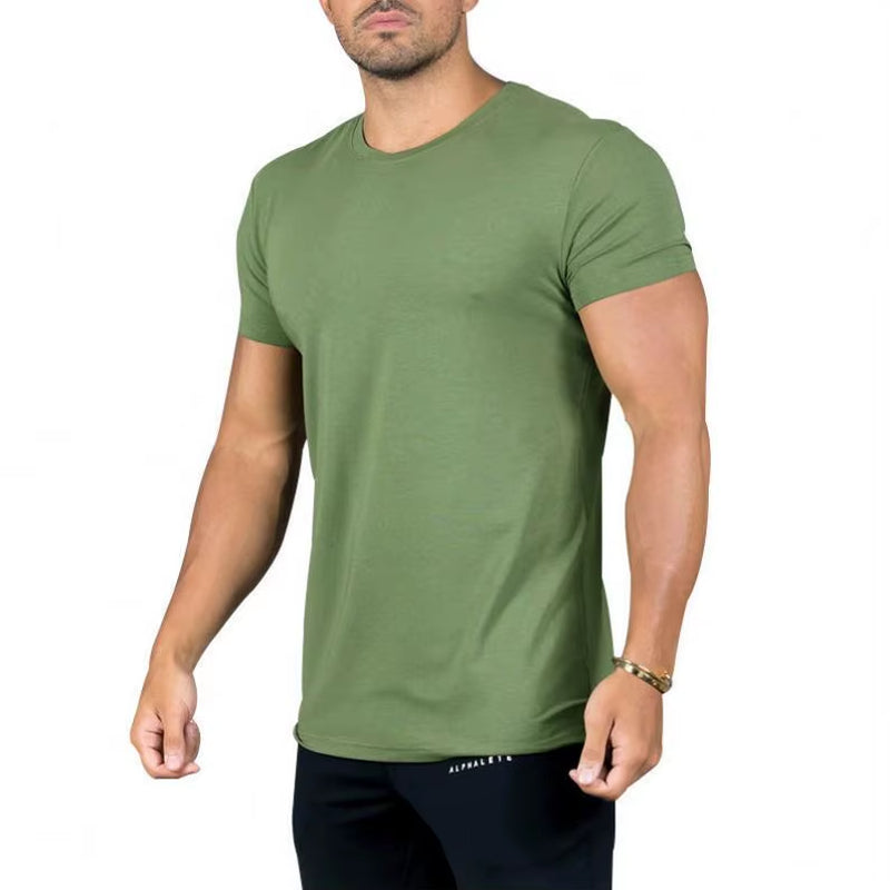 Wholesale Custom Workout Bamboo T Shirt Gym Athletic Male Sport Wear Active Fitness Men Gym Wear