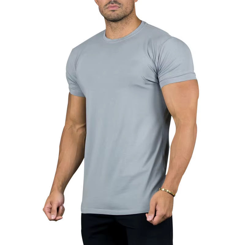 Wholesale Custom Workout Bamboo T Shirt Gym Athletic Male Sport Wear Active Fitness Men Gym Wear